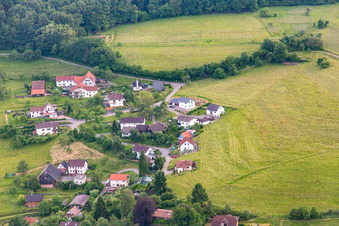 Quartier Brombach in Eberbach dans le département Bade-Wurtemberg, Allemagne d'un drone