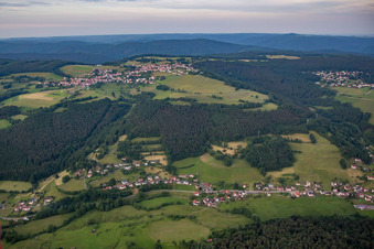 Vue aérienne de Quartier Rothenberg in Oberzent dans le département Hesse, Allemagne
