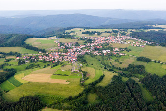 Vue aérienne de Quartier Rothenberg in Oberzent dans le département Hesse, Allemagne