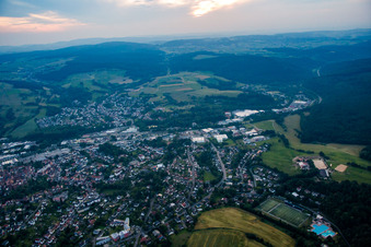 Vue aérienne de Waldstr à Michelstadt dans le département Hesse, Allemagne