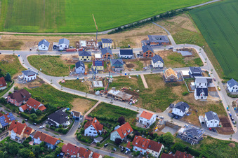Vue aérienne de Nouvelle zone de développement Schönbornstr à Waldbrunn dans le département Bavière, Allemagne