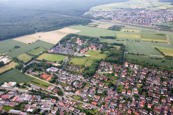 Vue aérienne de Terrain du dortoir - bâtiment de la St. Josefs Stift Eisingen non-profit GmbH dans le quartier d'Erbachshof à Eisingen dans le département Bavière, Allemagne
