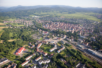 Wissembourg dans le département Bas Rhin, France d'en haut