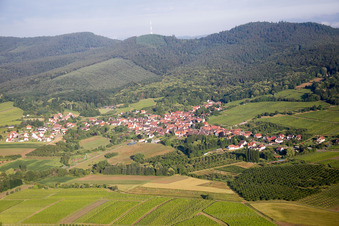 Rott dans le département Bas Rhin, France depuis l'avion