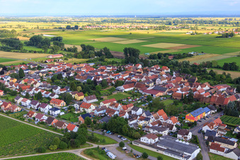 Vue aérienne de Dix-huit chemins du matin à le quartier Duttweiler in Neustadt an der Weinstraße dans le département Rhénanie-Palatinat, Allemagne