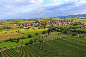 Photographie aérienne de Vue de la ville depuis le nord-est à Edesheim dans le département Rhénanie-Palatinat, Allemagne