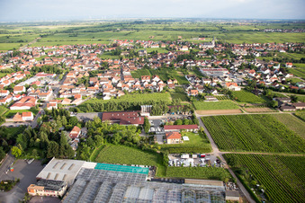 Vue aérienne de Quartier d'Eckel à Edesheim dans le département Rhénanie-Palatinat, Allemagne