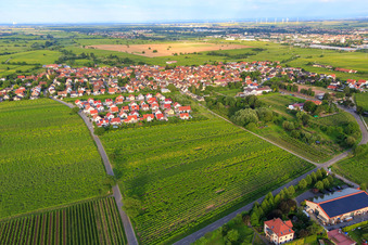 Vue aérienne de Nouvelle zone de développement Traubenweg au sud de Kirchhohl à le quartier Nußdorf in Landau in der Pfalz dans le département Rhénanie-Palatinat, Allemagne