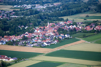 Quartier Mühlhofen in Billigheim-Ingenheim dans le département Rhénanie-Palatinat, Allemagne vue d'en haut
