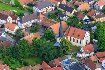 Photographie aérienne de Église à Barbelroth dans le département Rhénanie-Palatinat, Allemagne