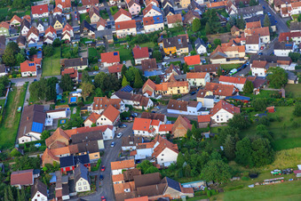 Vue aérienne de Eichstraße depuis le sud-ouest à Minfeld dans le département Rhénanie-Palatinat, Allemagne
