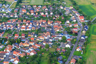 Vue aérienne de Dans le Leisengarten à Minfeld dans le département Rhénanie-Palatinat, Allemagne