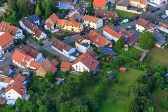Vue aérienne de Rue Eichstr. à Minfeld dans le département Rhénanie-Palatinat, Allemagne