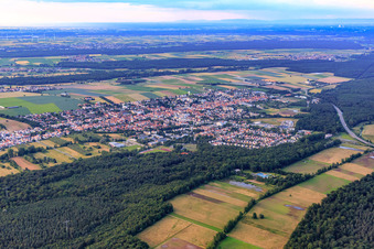 Photographie aérienne de Vue de la ville depuis le sud-ouest à Kandel dans le département Rhénanie-Palatinat, Allemagne