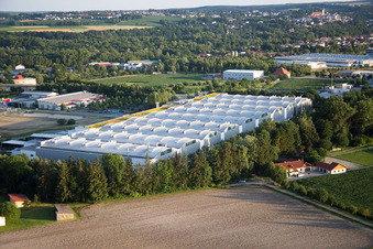 Vue aérienne de Landau an der Isar dans le département Bavière, Allemagne