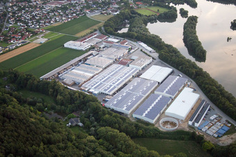 Vue aérienne de Zone industrielle de la Benkhauser Straße à Mamming dans le département Bavière, Allemagne