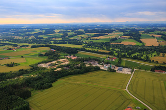 Vue aérienne de MAX STREICHER GmbH & Co. KG aA - succursale d'Eggenfelden-Linden à le quartier Rottenstuben in Hebertsfelden dans le département Bavière, Allemagne