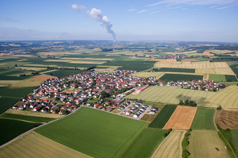 Vue aérienne de Quartier Dornwang in Moosthenning dans le département Bavière, Allemagne