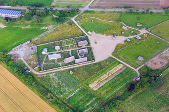 Laboratoire en plein air de Lauresham à Lorsch dans le département Hesse, Allemagne vue d'en haut