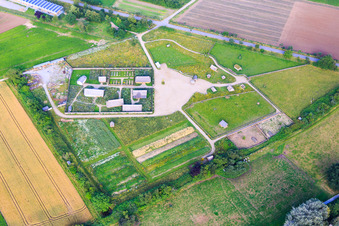 Laboratoire en plein air de Lauresham à Lorsch dans le département Hesse, Allemagne depuis l'avion