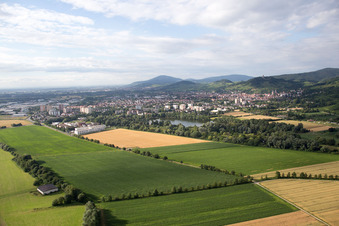 Vue aérienne de Zone de vol à voile sur l'aérodrome de l'Aéroclub Heppenheim (Bergstraße) à Heppenheim dans le département Hesse, Allemagne