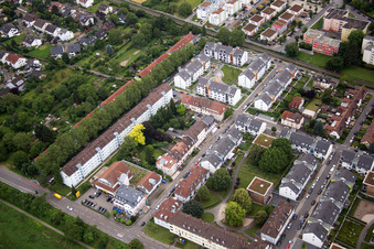 Vue oblique de Quartier Wieblingen in Heidelberg dans le département Bade-Wurtemberg, Allemagne