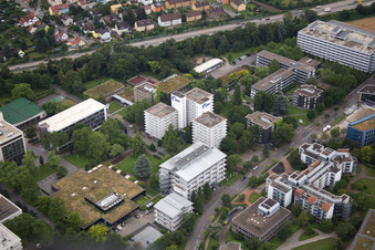 Vue aérienne de Université SRH à le quartier Wieblingen in Heidelberg dans le département Bade-Wurtemberg, Allemagne