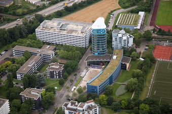 Vue aérienne de Université SRH à le quartier Wieblingen in Heidelberg dans le département Bade-Wurtemberg, Allemagne