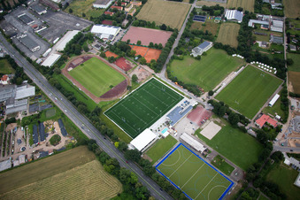 Vue aérienne de Club d'aviron 1972, Société d'aviron 1898 eV à le quartier Am Kirchheimer Weg in Heidelberg dans le département Bade-Wurtemberg, Allemagne