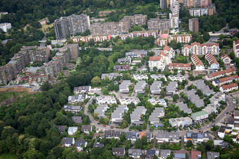 Vue oblique de Quartier Emmertsgrund in Heidelberg dans le département Bade-Wurtemberg, Allemagne