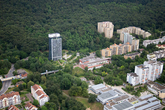 Vue aérienne de Parc de haute technologie sino-allemand à le quartier Emmertsgrund in Heidelberg dans le département Bade-Wurtemberg, Allemagne