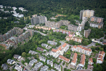 HD-Emmertsgrund à le quartier Emmertsgrund in Heidelberg dans le département Bade-Wurtemberg, Allemagne depuis l'avion