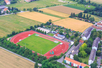 Vue aérienne de Stade du club de gymnastique Eppelheim à Eppelheim dans le département Bade-Wurtemberg, Allemagne