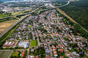 Vue aérienne de Schwetzingen dans le département Bade-Wurtemberg, Allemagne