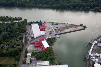 Vue aérienne de Remondis à le quartier Rheinau in Mannheim dans le département Bade-Wurtemberg, Allemagne