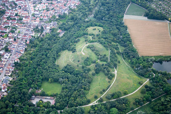 Vue aérienne de Michaelsberg à Maudacher Bruch à le quartier Maudach in Ludwigshafen am Rhein dans le département Rhénanie-Palatinat, Allemagne
