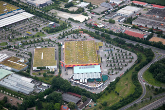 Quartier Oggersheim in Ludwigshafen am Rhein dans le département Rhénanie-Palatinat, Allemagne vue d'en haut