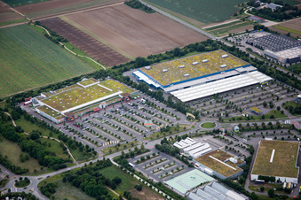 Vue aérienne de Métro à le quartier Oggersheim in Ludwigshafen am Rhein dans le département Rhénanie-Palatinat, Allemagne