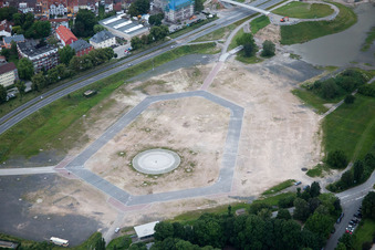 Vue aérienne de Champ de foire à Worms dans le département Rhénanie-Palatinat, Allemagne