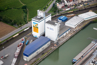 Vue aérienne de Rhénanie à Worms dans le département Rhénanie-Palatinat, Allemagne