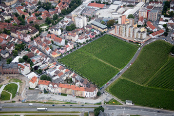 Vue oblique de Worms dans le département Rhénanie-Palatinat, Allemagne