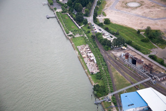 Worms dans le département Rhénanie-Palatinat, Allemagne vue d'en haut
