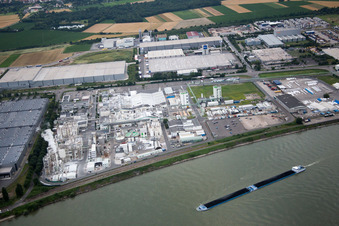 Vue aérienne de Grâce à Worms dans le département Rhénanie-Palatinat, Allemagne