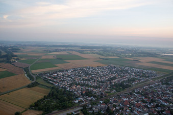 Vue oblique de Quartier Hofheim in Lampertheim dans le département Hesse, Allemagne