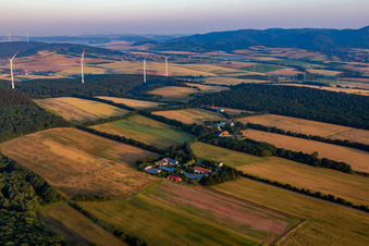 Vue aérienne de Göllheim dans le département Rhénanie-Palatinat, Allemagne