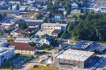 Vue aérienne de Laetus à le quartier Sandwiese in Alsbach-Hähnlein dans le département Hesse, Allemagne