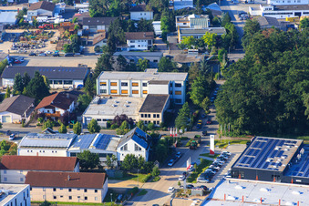 Vue aérienne de Laetus à le quartier Sandwiese in Alsbach-Hähnlein dans le département Hesse, Allemagne