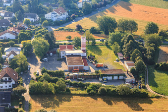 Vue aérienne de Service d'incendie volontaire Alsbach (Municipalité Alsbach-Hähnlein) à le quartier Alsbach in Alsbach-Hähnlein dans le département Hesse, Allemagne