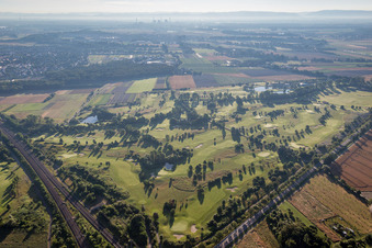 Vue aérienne de Terrain du parcours de golf Kurpfalz à Limburgerhof à Schifferstadt dans le département Rhénanie-Palatinat, Allemagne