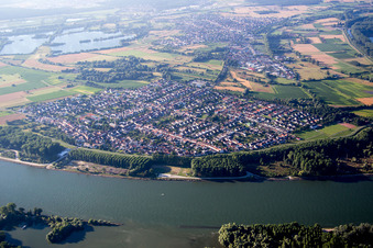 Vue aérienne de Quartier Rheinhausen in Oberhausen-Rheinhausen dans le département Bade-Wurtemberg, Allemagne